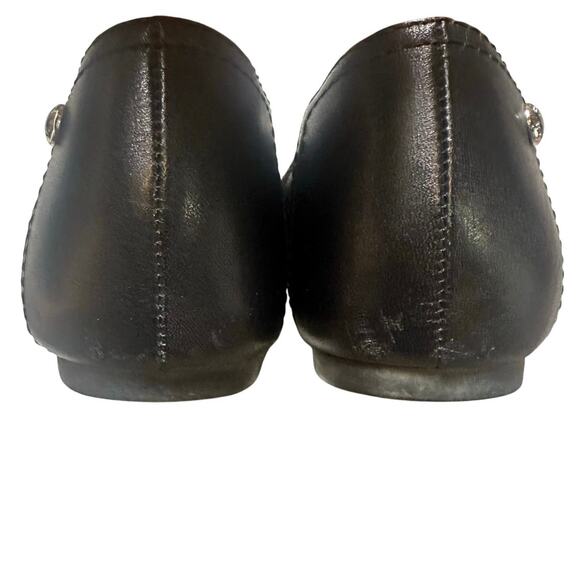 Coach Chelsea Black Matte Leather Ballet Flats - Picture 3 of 10